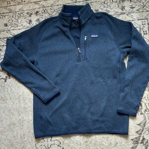 Patagonia Men’s Better Sweater Qtr Zip Fleece in New Navy Size L